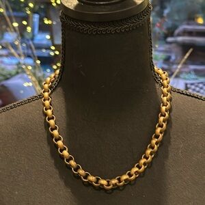 Bronze link Necklace beautiful signed KR